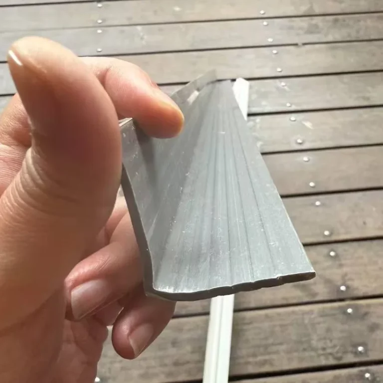 black L shape PVC extrusion profile sample