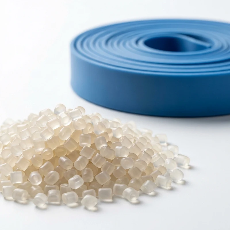 Extrusion grade thermoplastic elastomer compounds (TPE pellets) with finished TPE elastic band roll for medical tourniquets