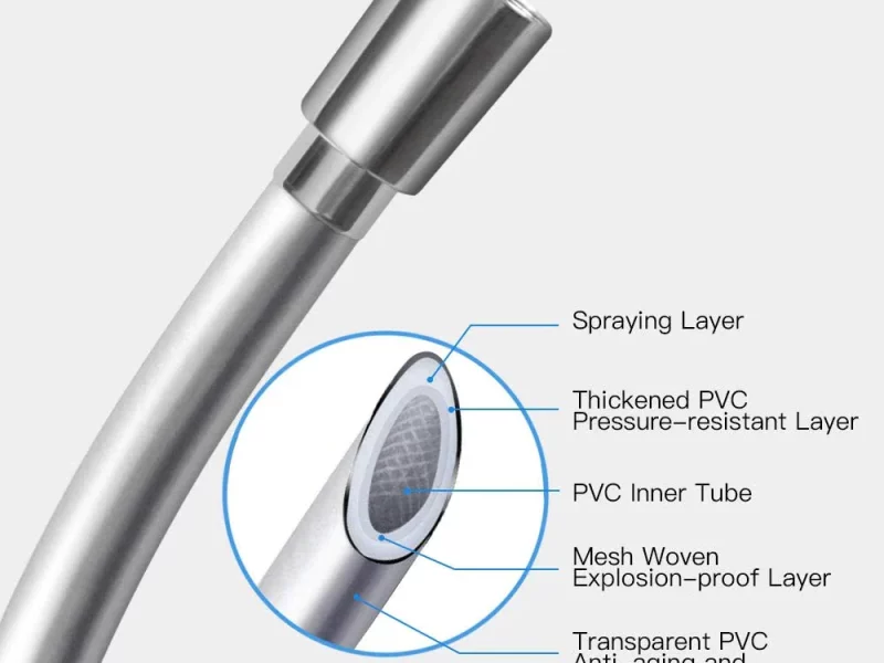 Análisis estructural del flexo de ducha liso de PVC